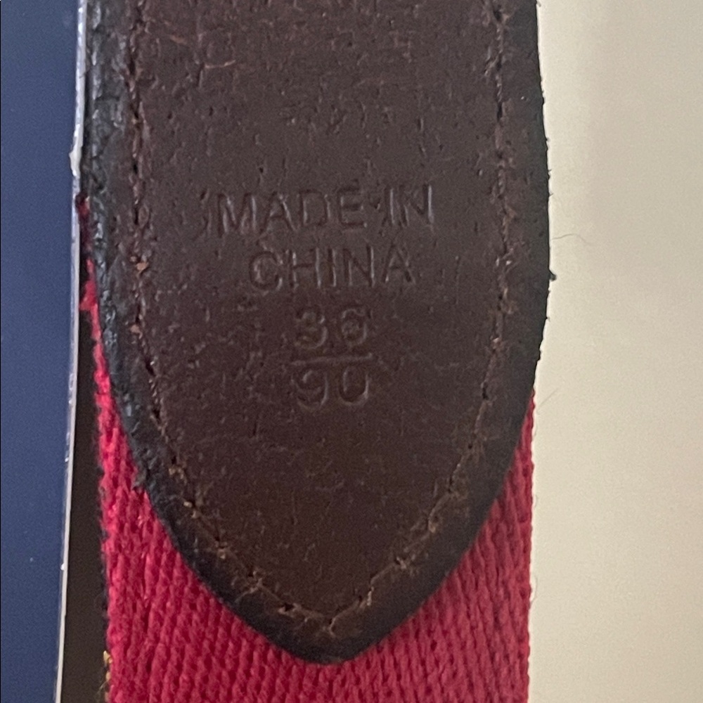 Ralph Lauren Tartan belt with leather accents - Picture 10 of 10